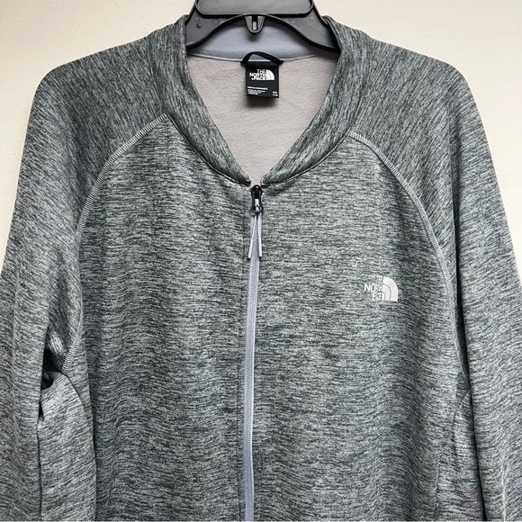 The North Face - Full Zip Fleece Sweatshirt - Heather Gray - Size XXL - New - Picture 2 of 3